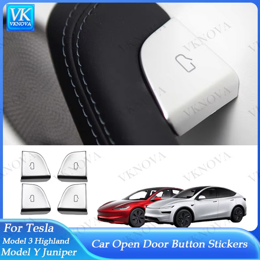 Tesla Model 3 Highland door lock switch cover installed
