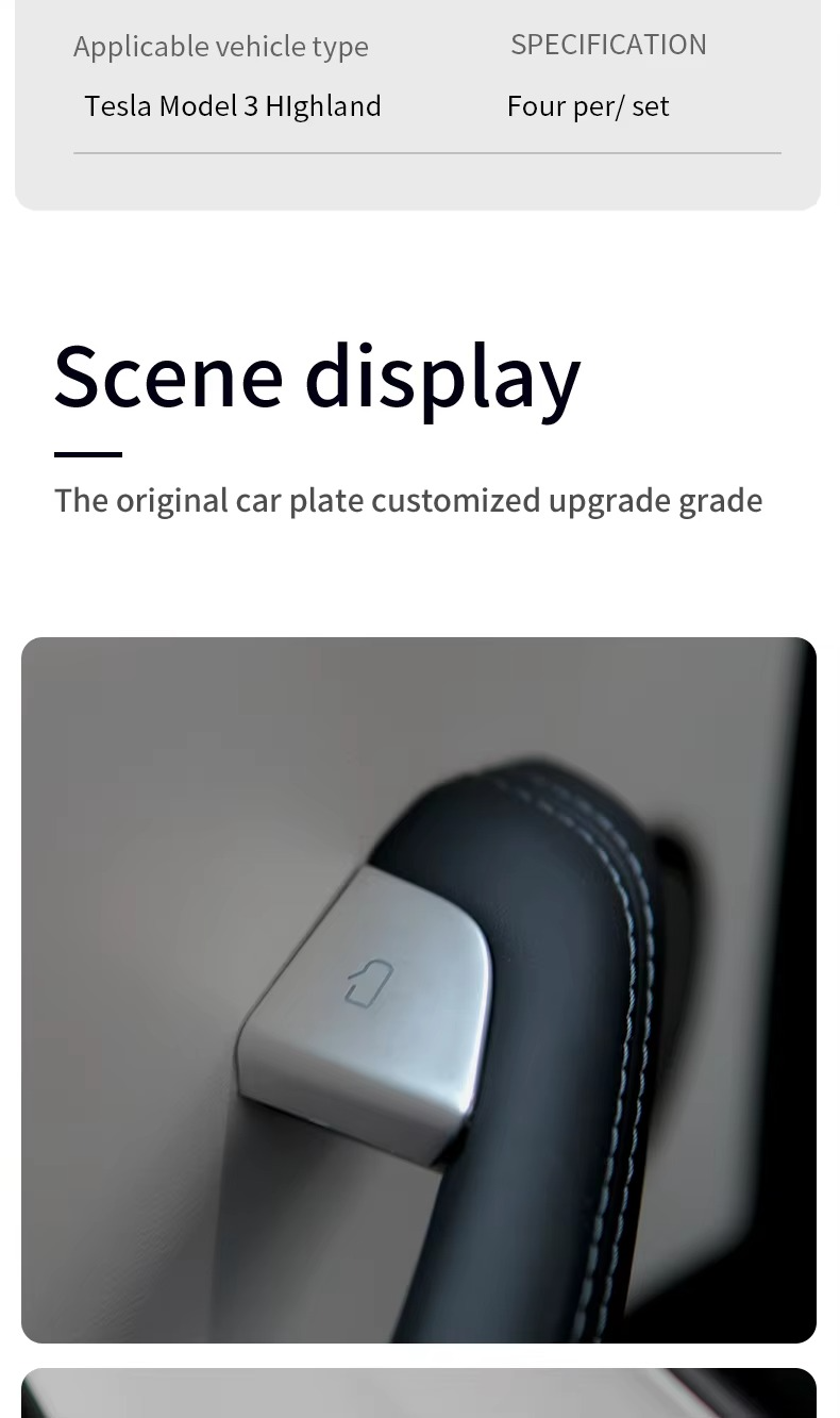 Tesla Model 3 Highland & Model Y Juniper Door Lock Switch Cover Accessories