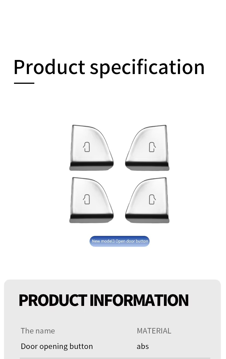 Tesla Model 3 Highland & Model Y Juniper Door Lock Switch Cover Accessories